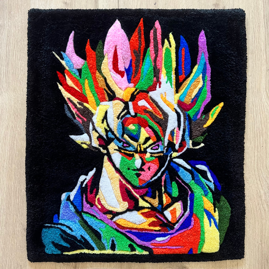 GOKU Carpet Muti Colours | Personal Tufted Rug of Your beloved Character from Dragonball Cartoon