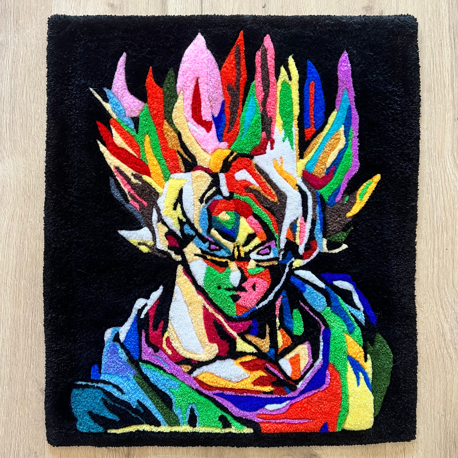 GOKU Carpet Muti Colours | Personal Tufted Rug of Your beloved Character from Dragonball Cartoon