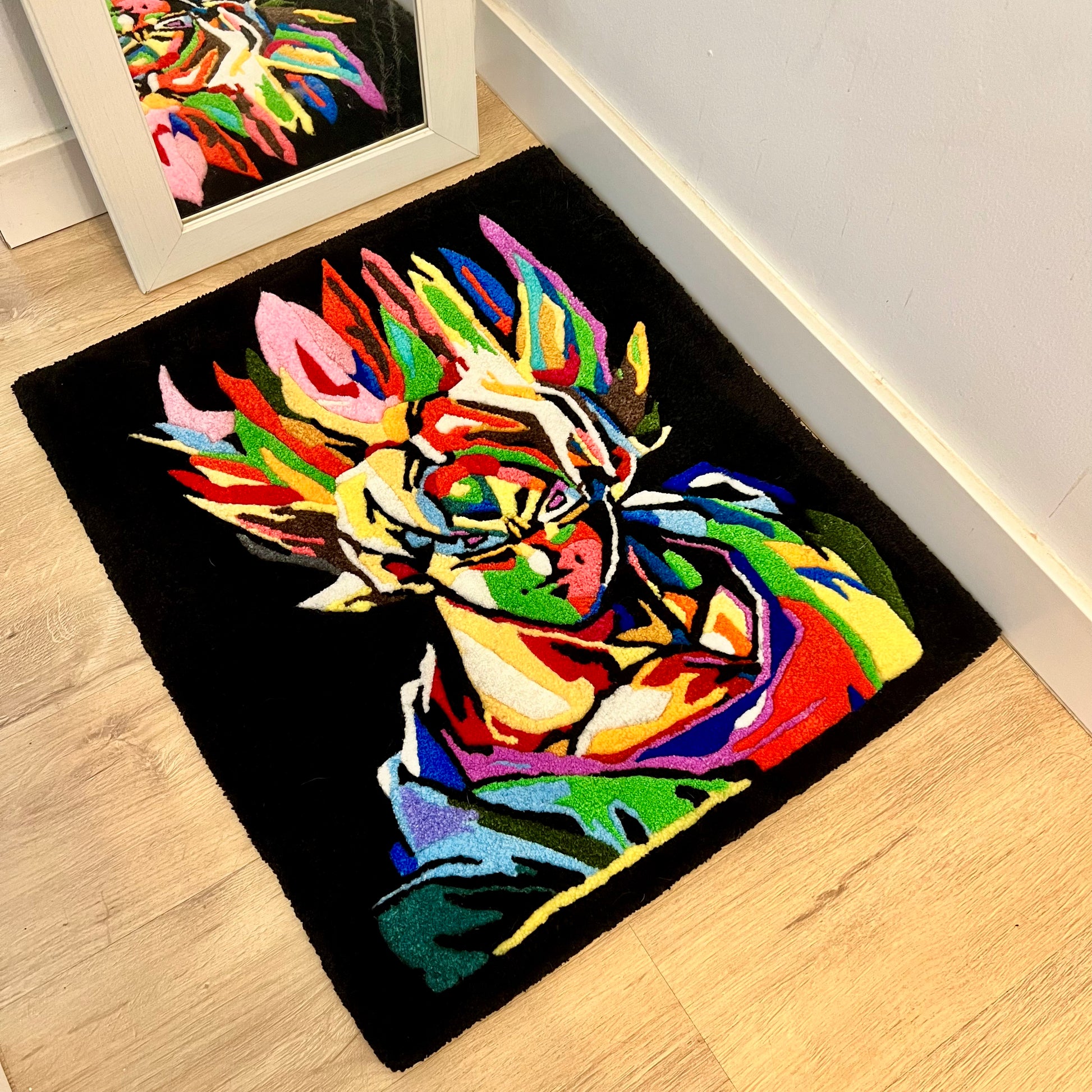 GOKU Carpet Muti Colours | Personal Tufted Rug of Your beloved Character from Dragonball Cartoon