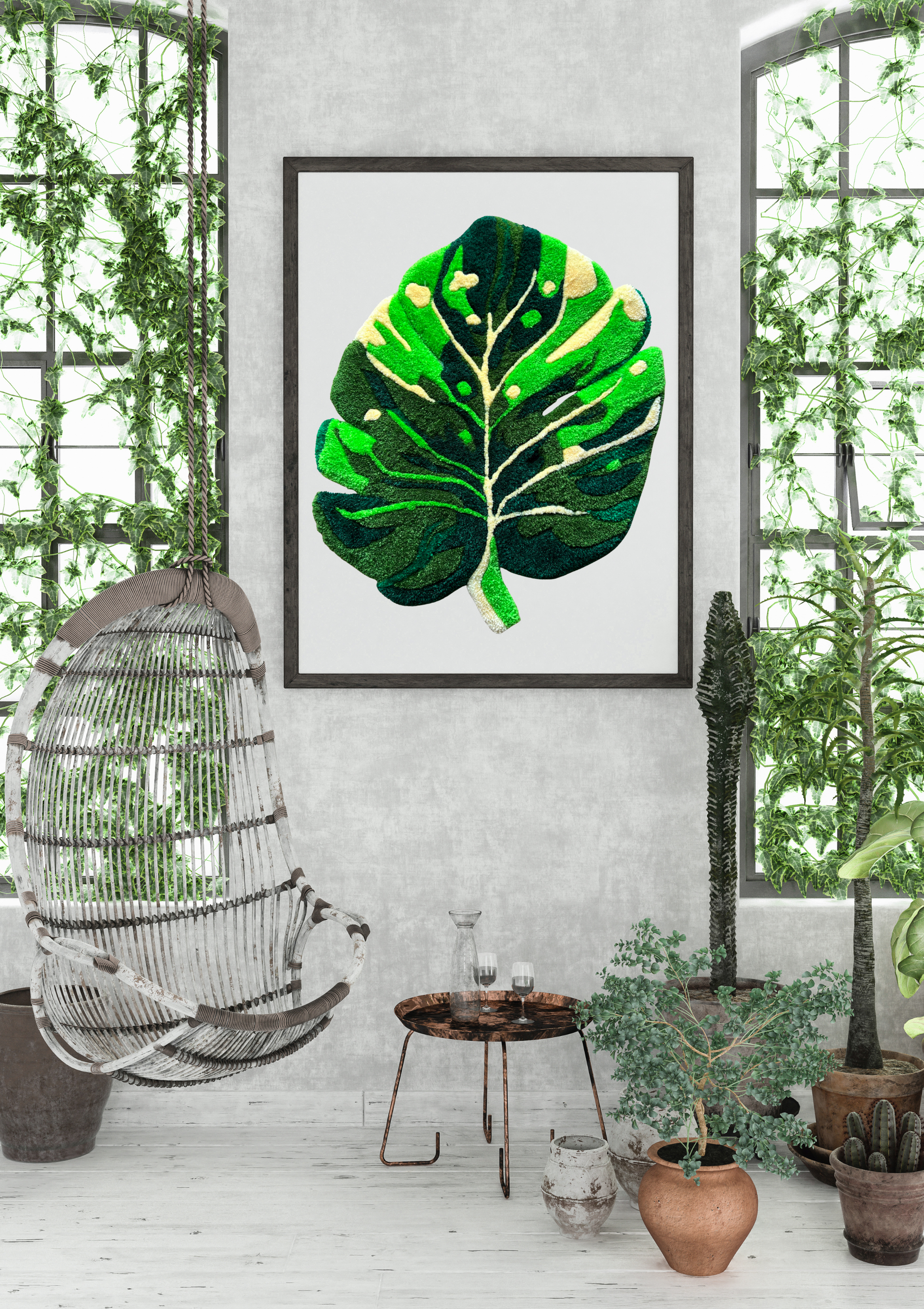 [Sold out] Leaf Rug | Hand made Tufted Rugs for your Natural Comfort Space