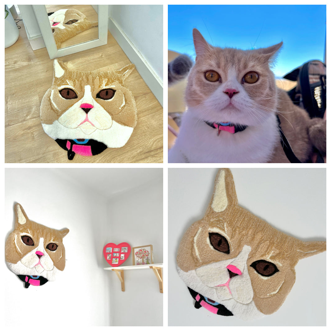 Custom-Tufted Rugs Pet Portrait Rug Designs | Cat and Dog Tufting Rug