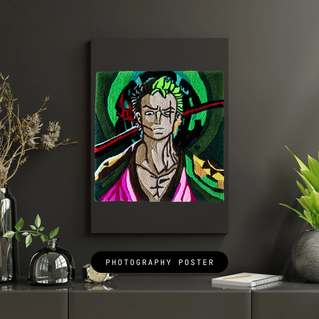 Roronoa Zoro Carpet | Personal Tufted Rug of Your beloved Character from OnePiece Cartoon