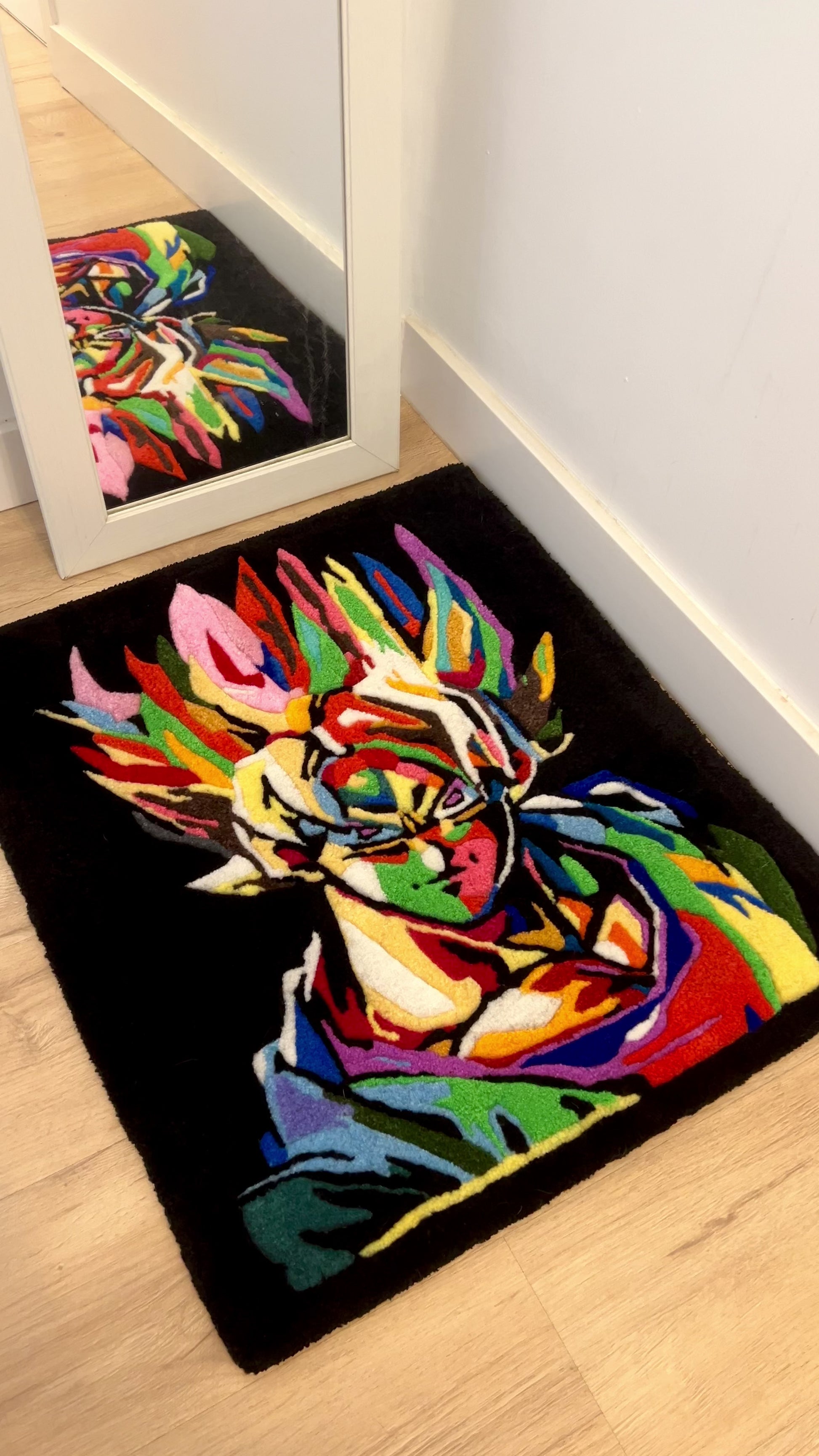 GOKU Carpet Muti Colours | Personal Tufted Rug of Your beloved Character from Dragonball Cartoon